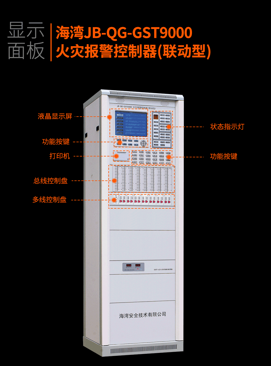 海灣JB-QG-GST9000火災(zāi)報(bào)警控制器(聯(lián)動(dòng)型)顯示面板